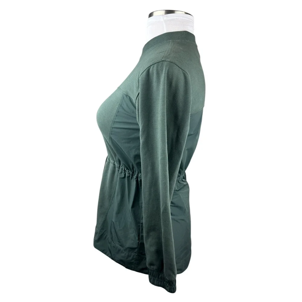 ATHLETA Triumph Crewneck Sweatshirt Bali Green Stretch Drawstring Women's Sz XXS - Picture 5 of 13